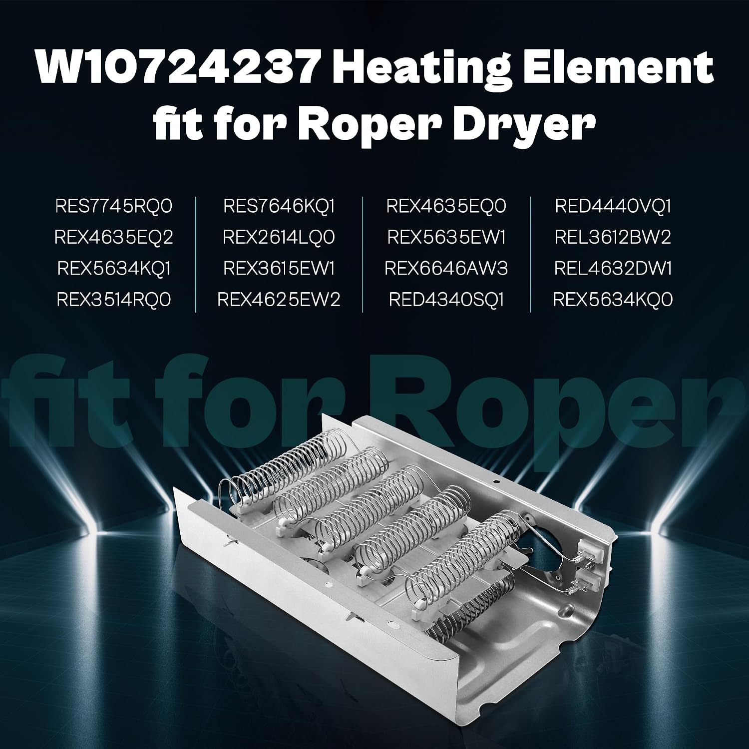 Heating Element fit for Roper Whirlpool Dryer RED4516FW0-279838 W10724237 2406028 Heating Element fit for Roper Dryer Heating Element RED4640YQ0 RED4440VQ1 REX4634KQ1 RED4440SQ0 RED4340SQ1 prime&swift