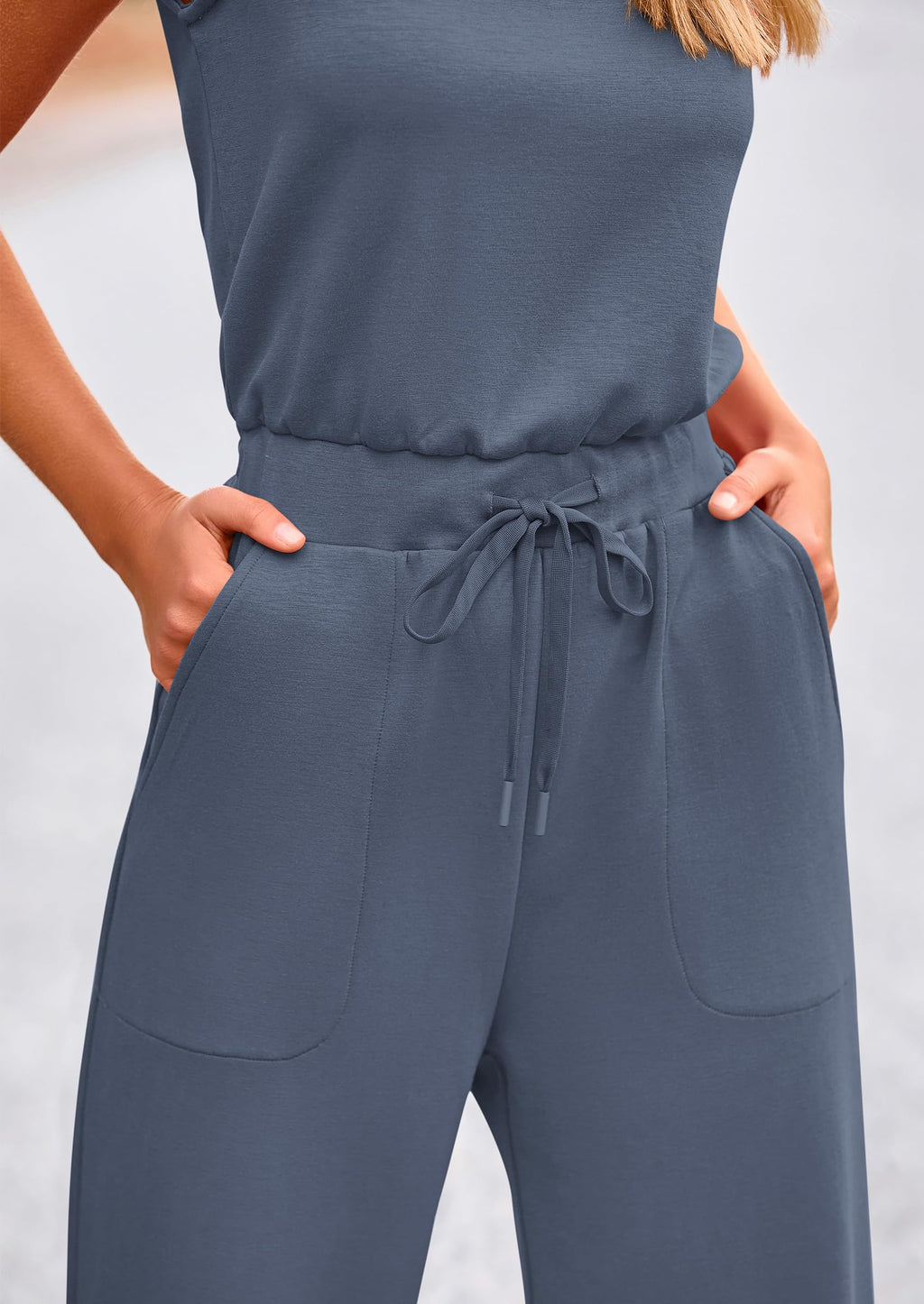PRETTYGARDEN Jumpsuits for Women Casual 2026 Summer Sleeveless Wide Leg Pants Rompers One Piece Beach Vacation Spring Outfits