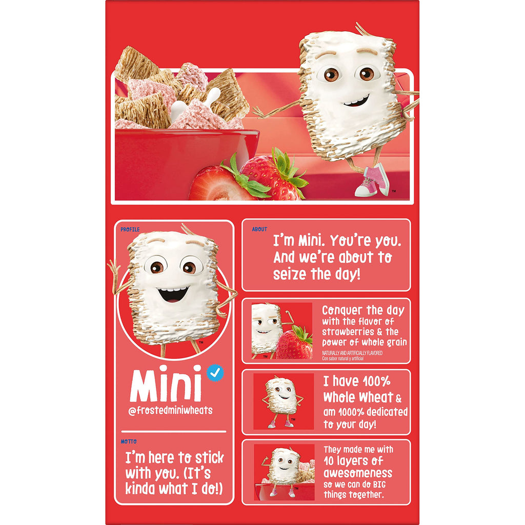 Kellogg's Frosted Mini-Wheats Cold Breakfast Cereal, High-Fiber, Whole Grain, Family Size, Original, 24oz Box (1 Box)