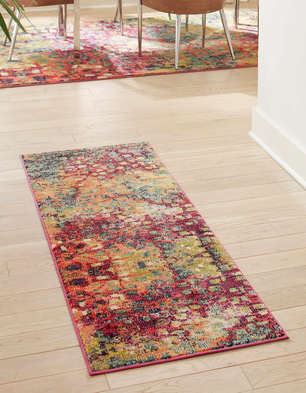 Unique Loom Jardin Collection Colorful, Vibrant, Abstract, Modern Area Rug (2' 0 x 3' 0 Rectangular, Multi/ Blue)
