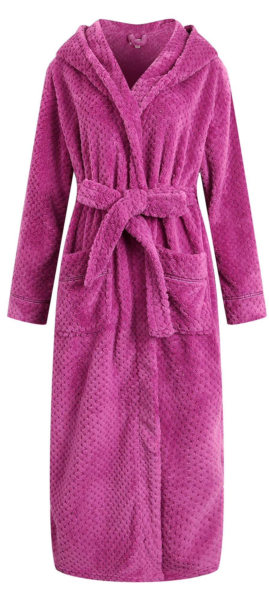Richie House Women's Plush Soft Warm Fleece Bathrobe Robe RH1591