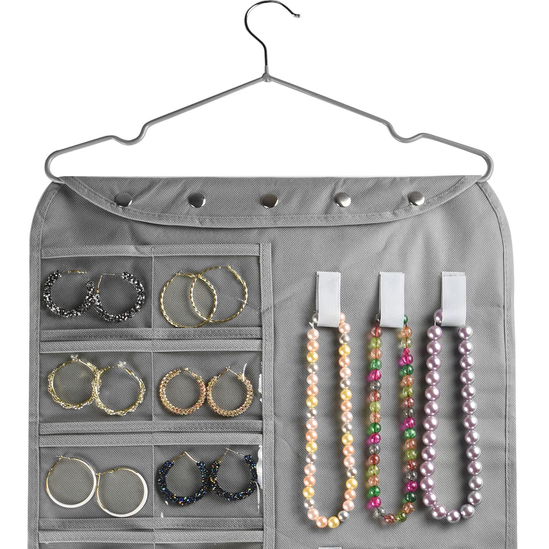 BB Brotrade Hanging Jewelry Organizer,Accessories Organizer,80 Pocket Organizer for Holding Jewelries（Beige）