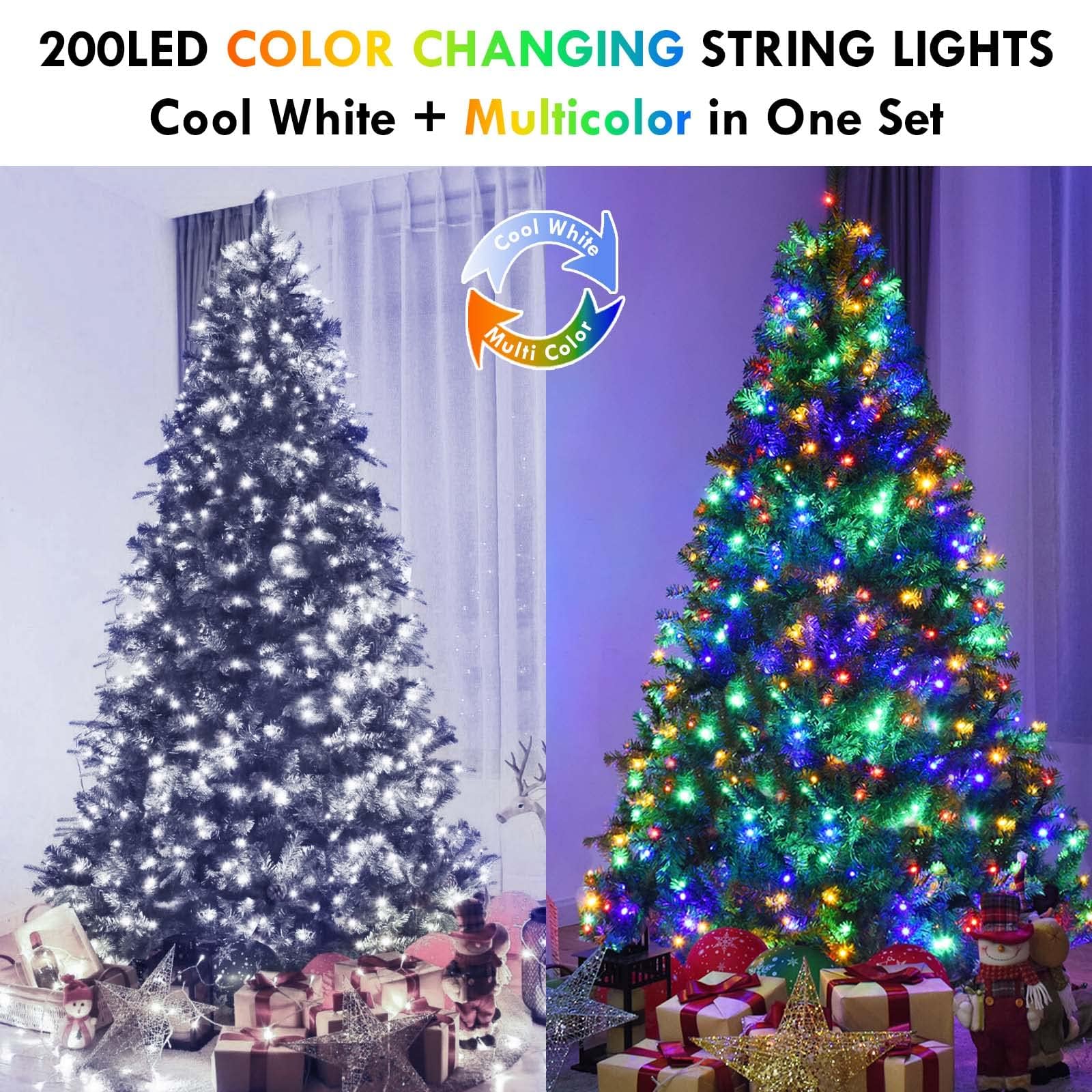 Connectable 100 LED String Lights Indoor Outdoor, 33FT Warm White Christmas Lights Waterproof, 13 Modes with Timer, Twinkle Fairy Lights Plug in Clear Wire for Christmas Tree, Bedroom, Classroom Decor