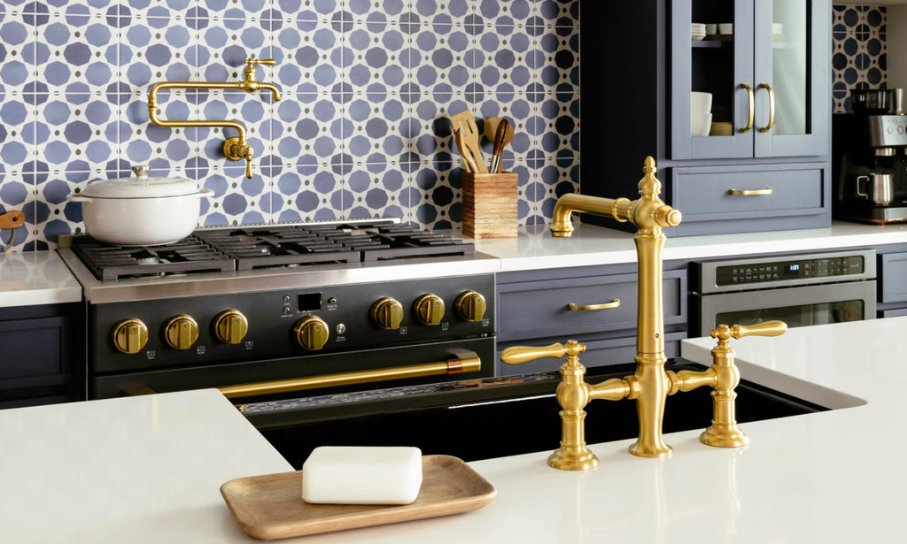 KOHLER 99270-BL Artifacts Wall-Mount Pot Filler, Pot Filler Faucet, Black Pot Filler, Kitchen Sink Pot Filler Faucets, Matte Black