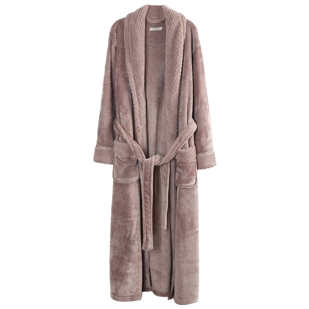 Richie House Women's Plush Soft Warm Fleece Bathrobe Robe RH1591