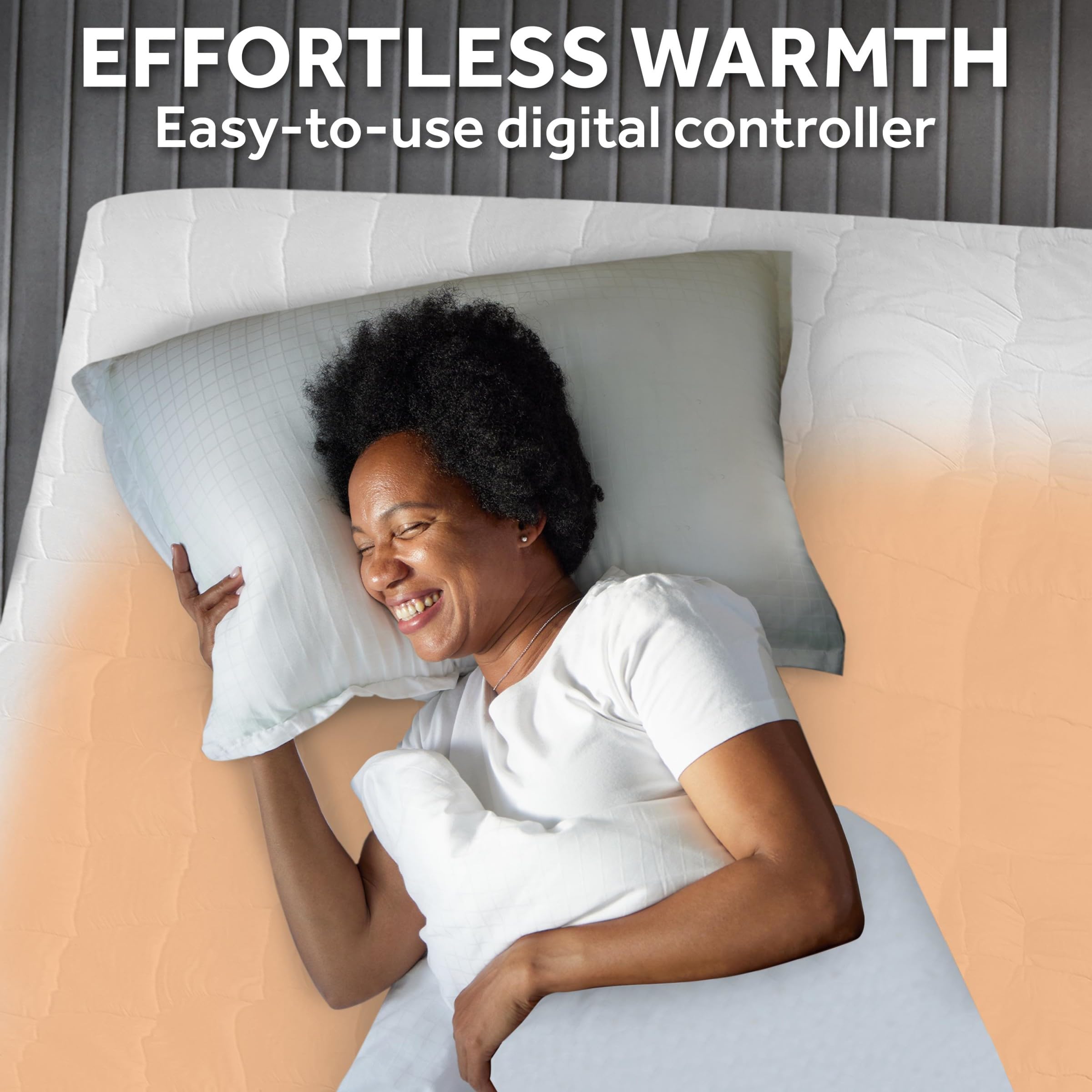 Sunbeam Restful Quilted Water Resistant Heated Mattress Pad - Full White