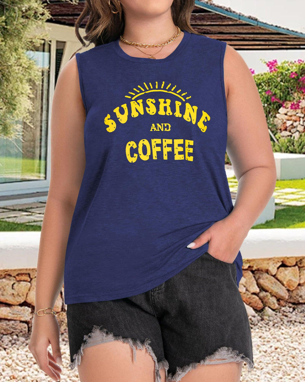Plus Size Tops for Women Sleeveless Summer Tank Top Loose Fit Casual Tunics Shirts 2026