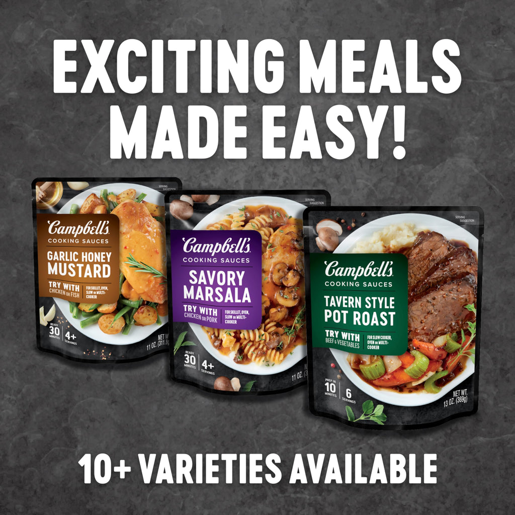 Campbell's Cooking Sauces, Hearty Beef Stew, 12 Oz Pouch