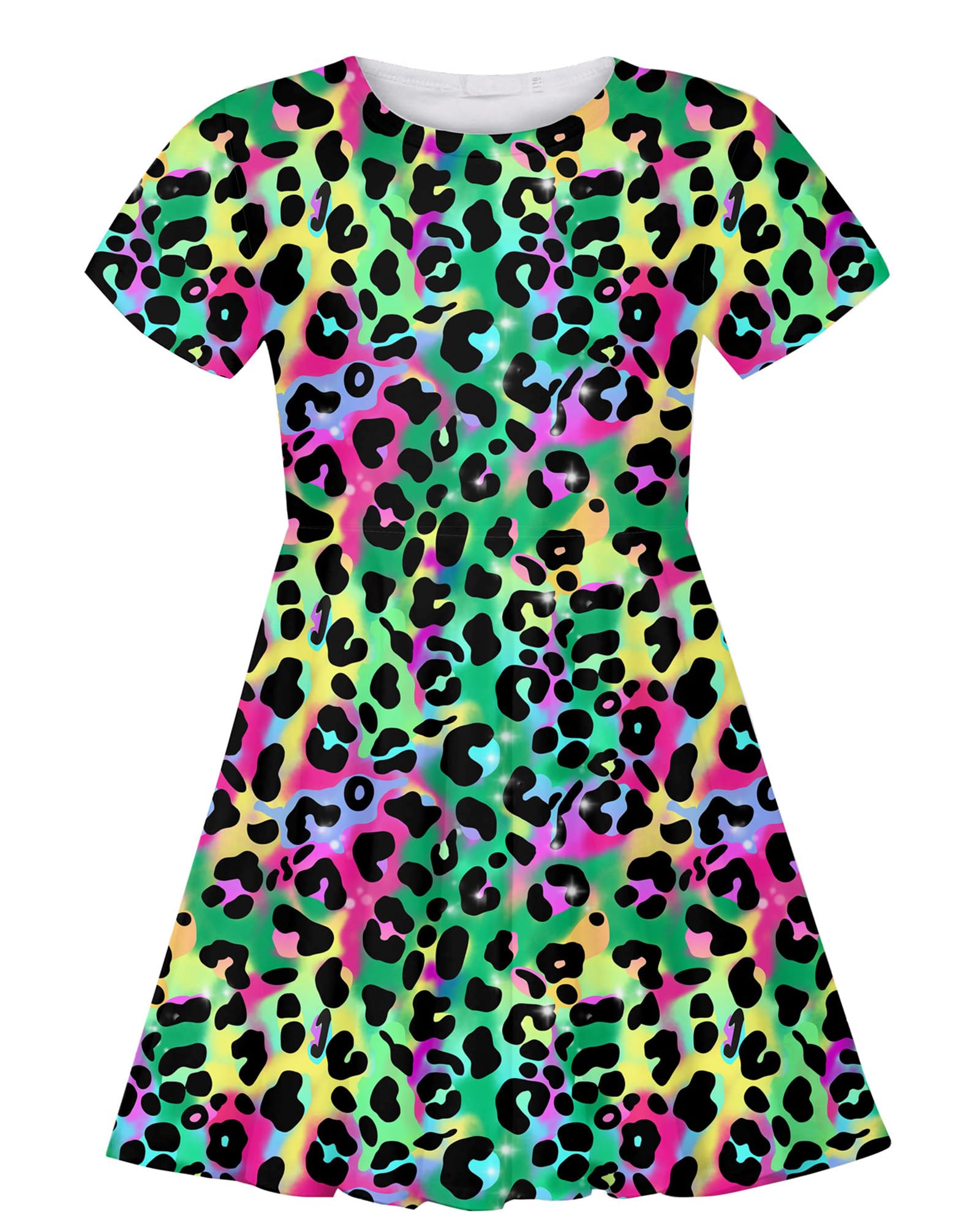 ALISISTER Little Girls Dress Short Sleeve Toddler Summer Sundress 2-9T