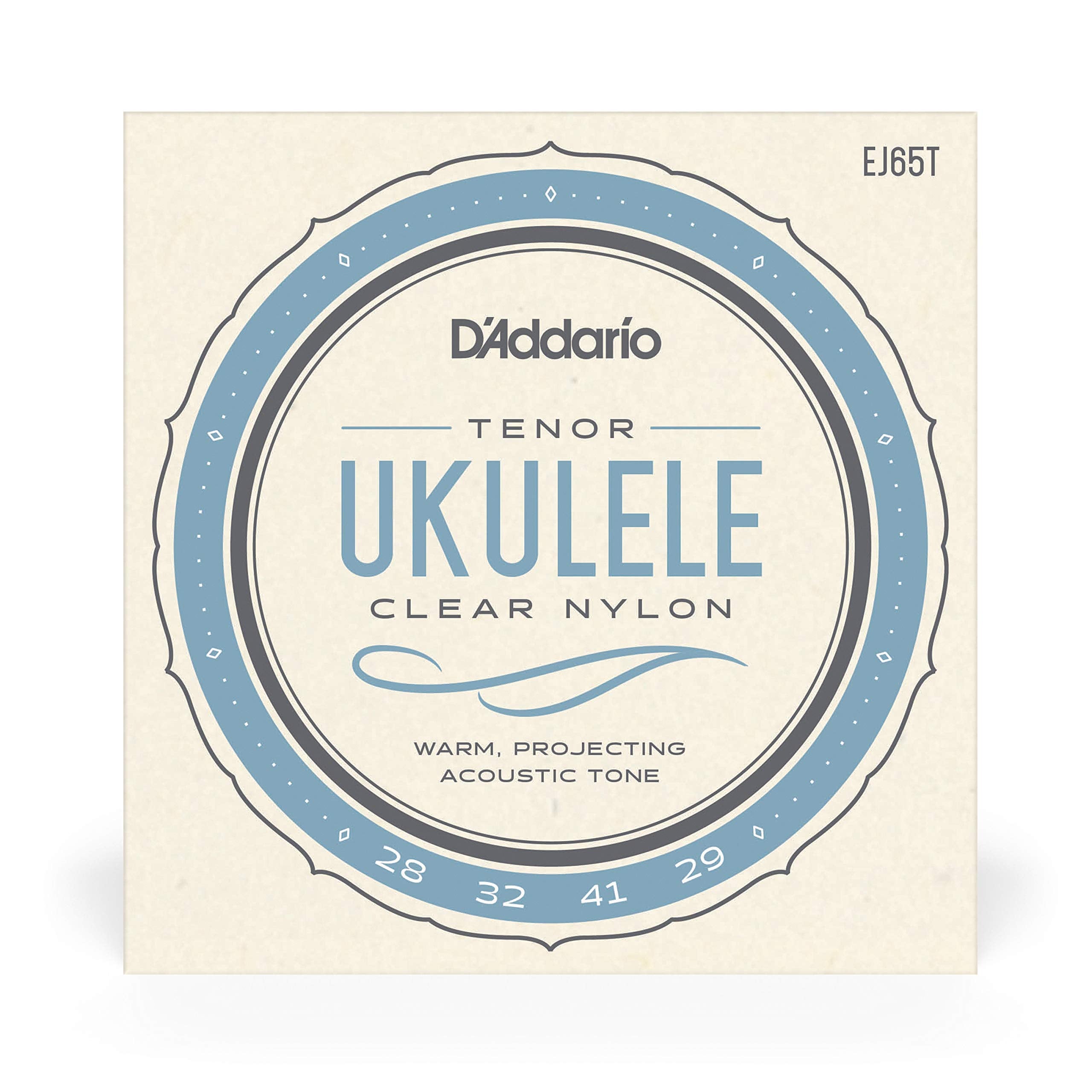 D'Addario Baritone Ukulele Strings, Fluorocarbon, EJ99B, 4-String Set, Pack of 1