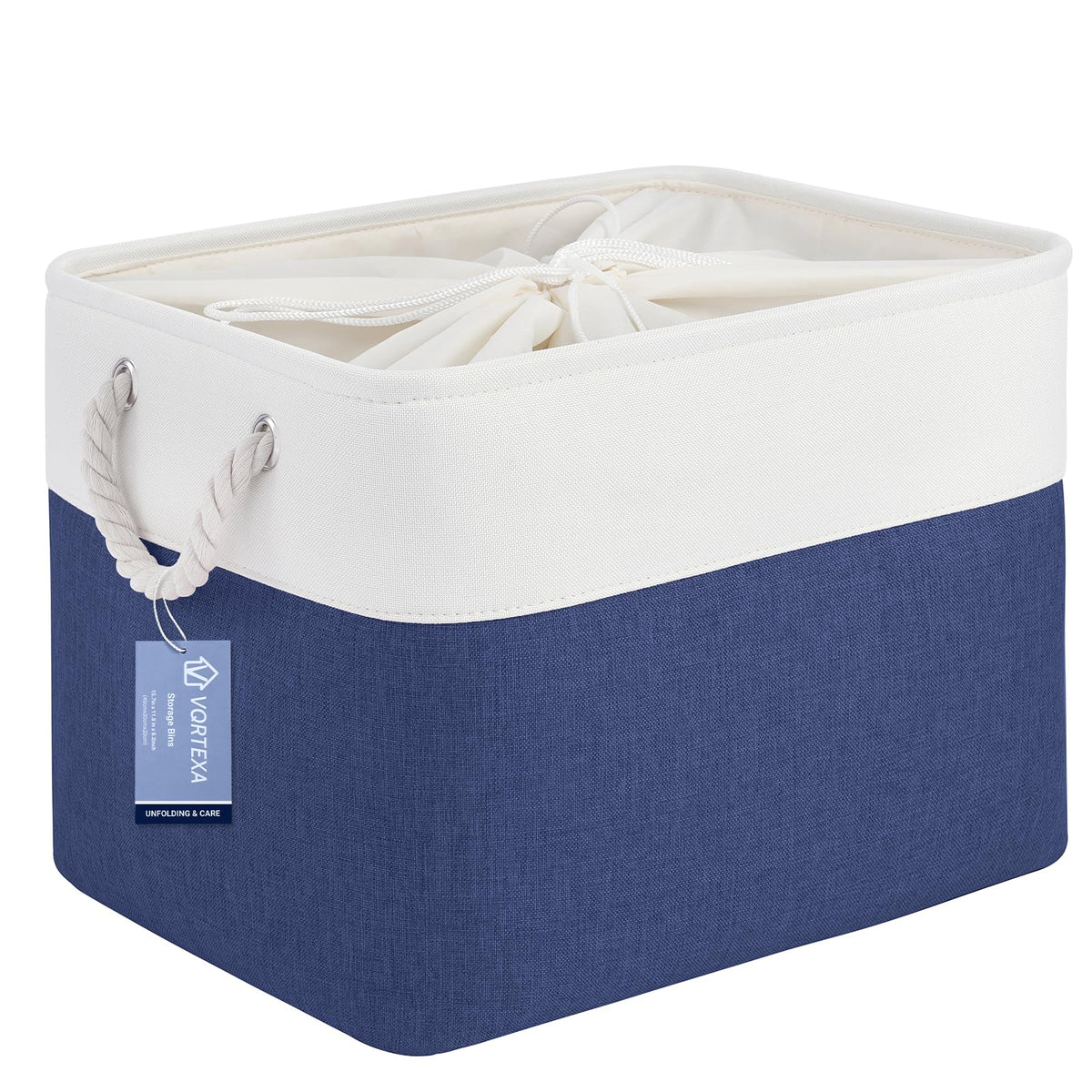 Storage Baskets for Shelves 11.8x7.9x5.2 Inch, Foldable Fabric Storage Bins with Handles, Small Storage Baskets for Organizing Closet, Office, Home Organization (1-Pack, Gray)