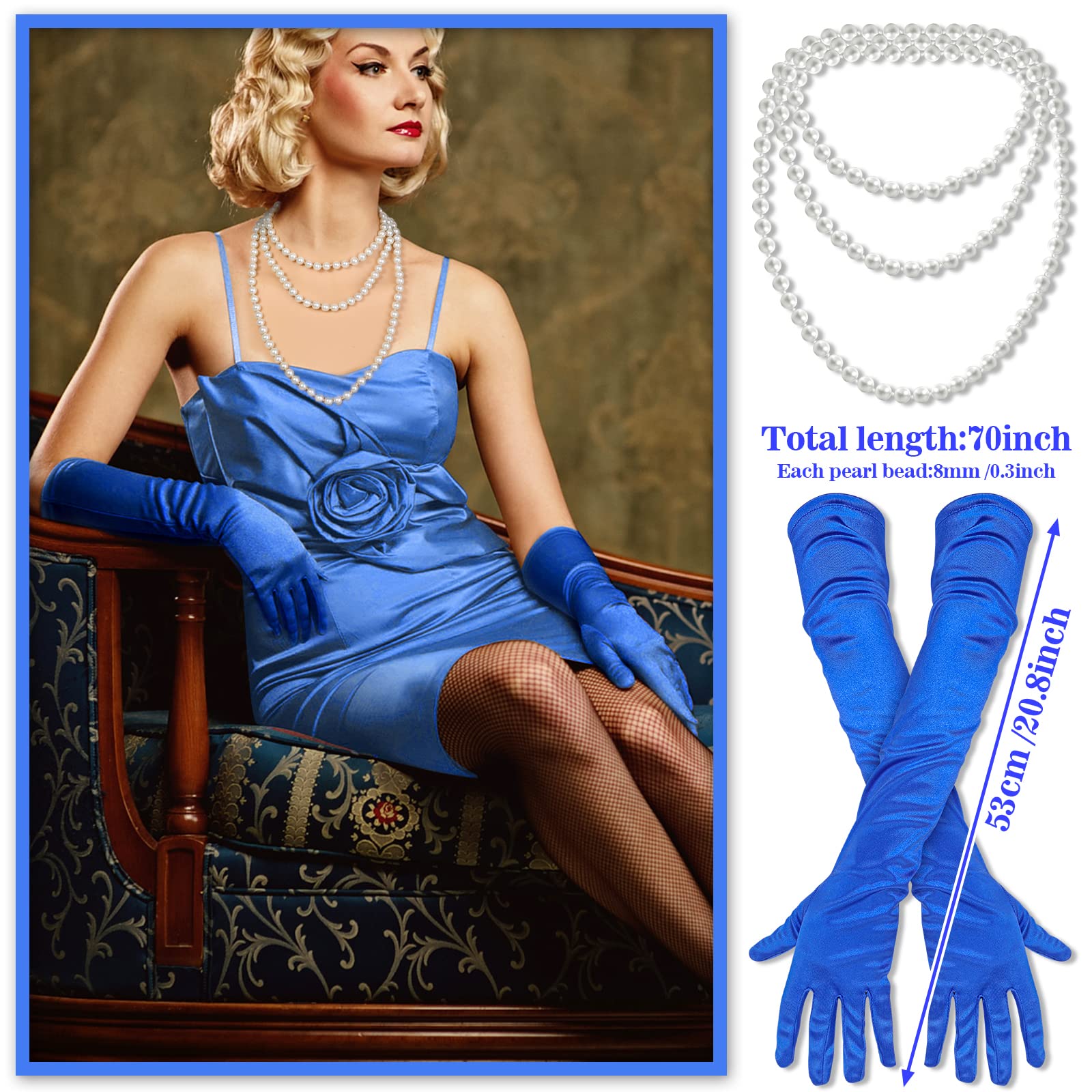 Cridoz Flapper Accessories for Women - 1920s Gatsby & Roaring 20s Style
