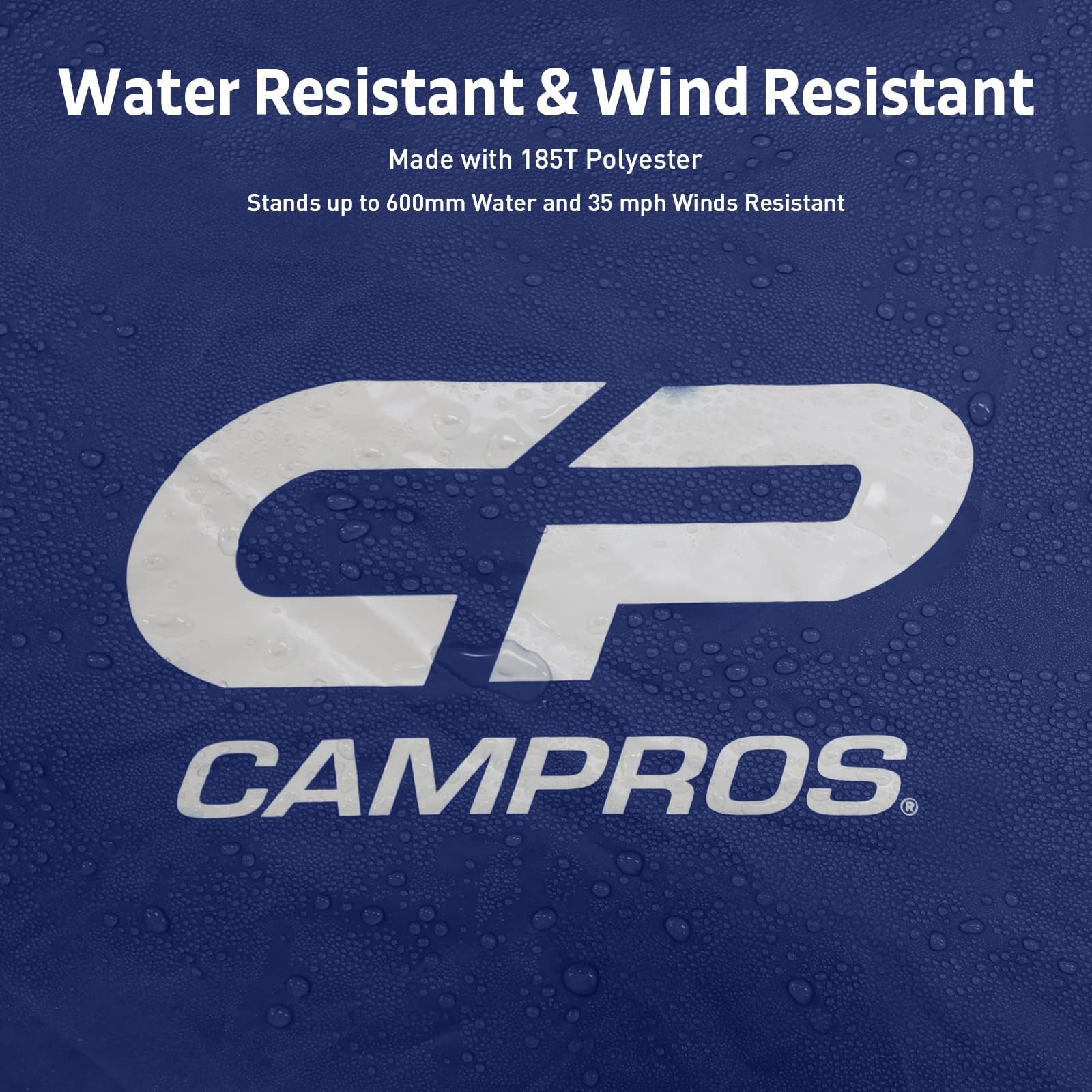 CAMPROS CP Camping Tent 2/4/6 Person, Waterproof Windproof Double Layer Dome Tent, Easy Setup with Large Mesh Windows & Wide Door for Outdoor Camping Backyard