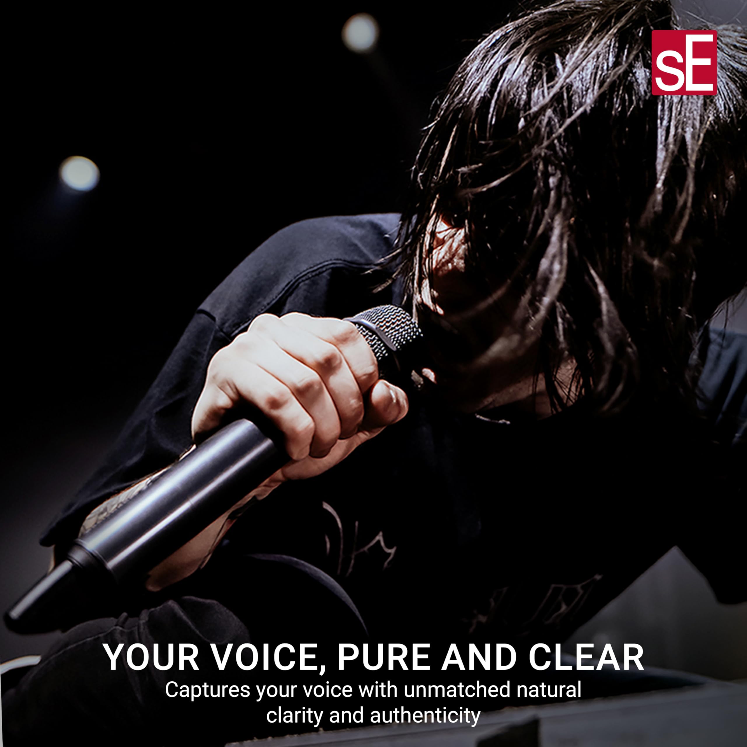 SE ELECTRONICS V7 MC1 Wireless Microphone Capsule - Compatible with Shure Wireless Transmitters - Professional Dynamic Microphone for Singing, Speech & Music Studio Recording (Black)