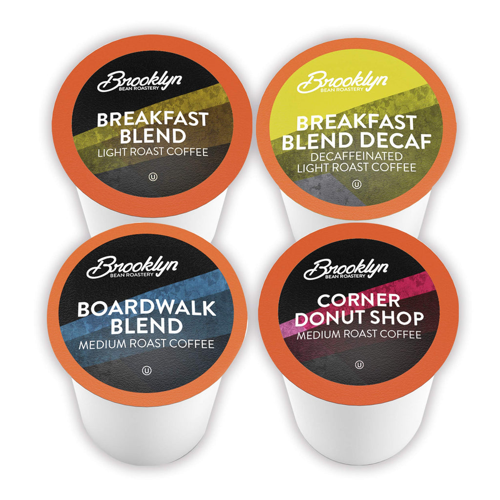 Brooklyn Beans Coffee Pods, Medium Roast Gourmet Variety Pack - Compatible with Keurig K Cup Brewers Including 2.0 Machines, 40 Count