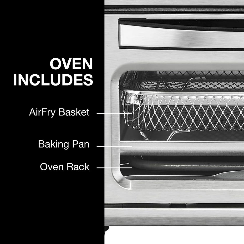 Cuisinart Air Fryer + Convection Toaster Oven, 8-1 Oven with Bake, Grill, Broil & Warm Options, Stainless Steel (TOA-70C)