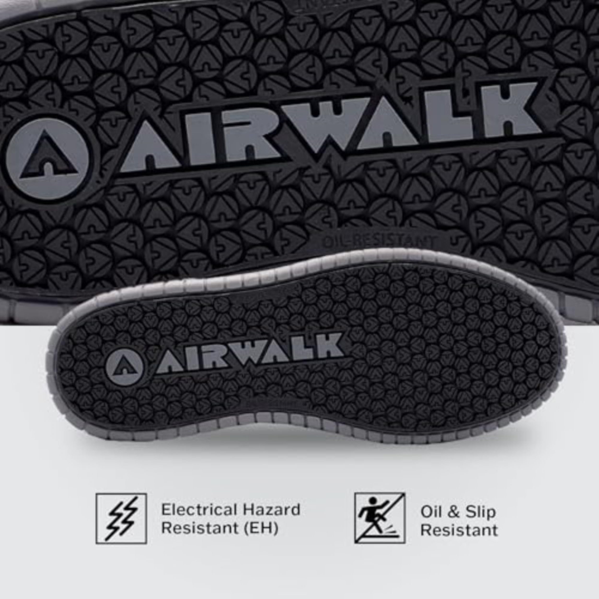 Airwalk Deuce Composite Toe Shoes for Men - Lightweight Work Safety Sneakers - Non-Slip, Electrical Hazard Resistant