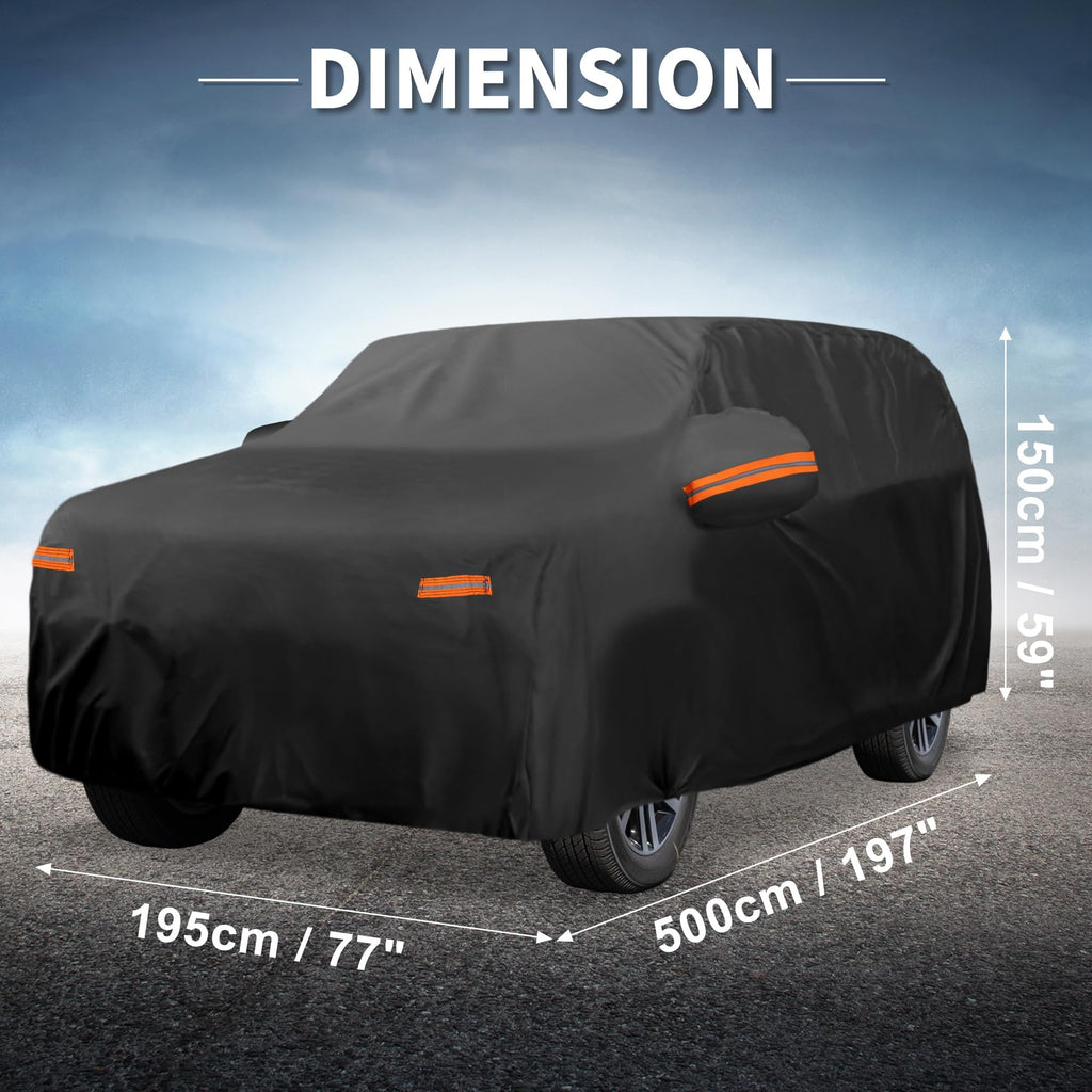 X AUTOHAUX Car Cover for Mini Cooper 2DR 2002-2021 210D-PU Outdoor Full Car Cover All Weather with Door Zipper