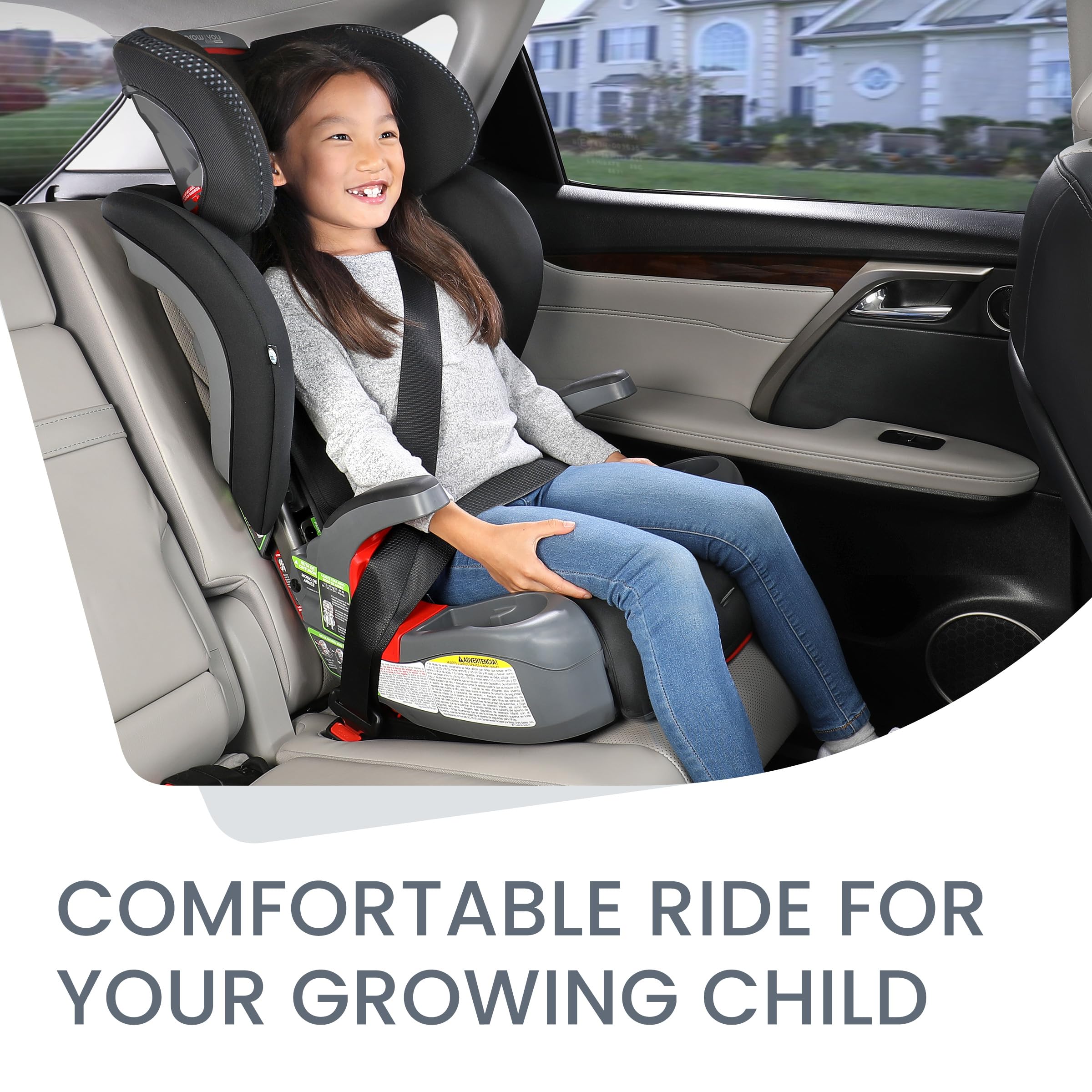 Britax Grow with You ClickTight Harness-2-Booster Car Seat, 2-in-1 High Back Booster, Black Contour