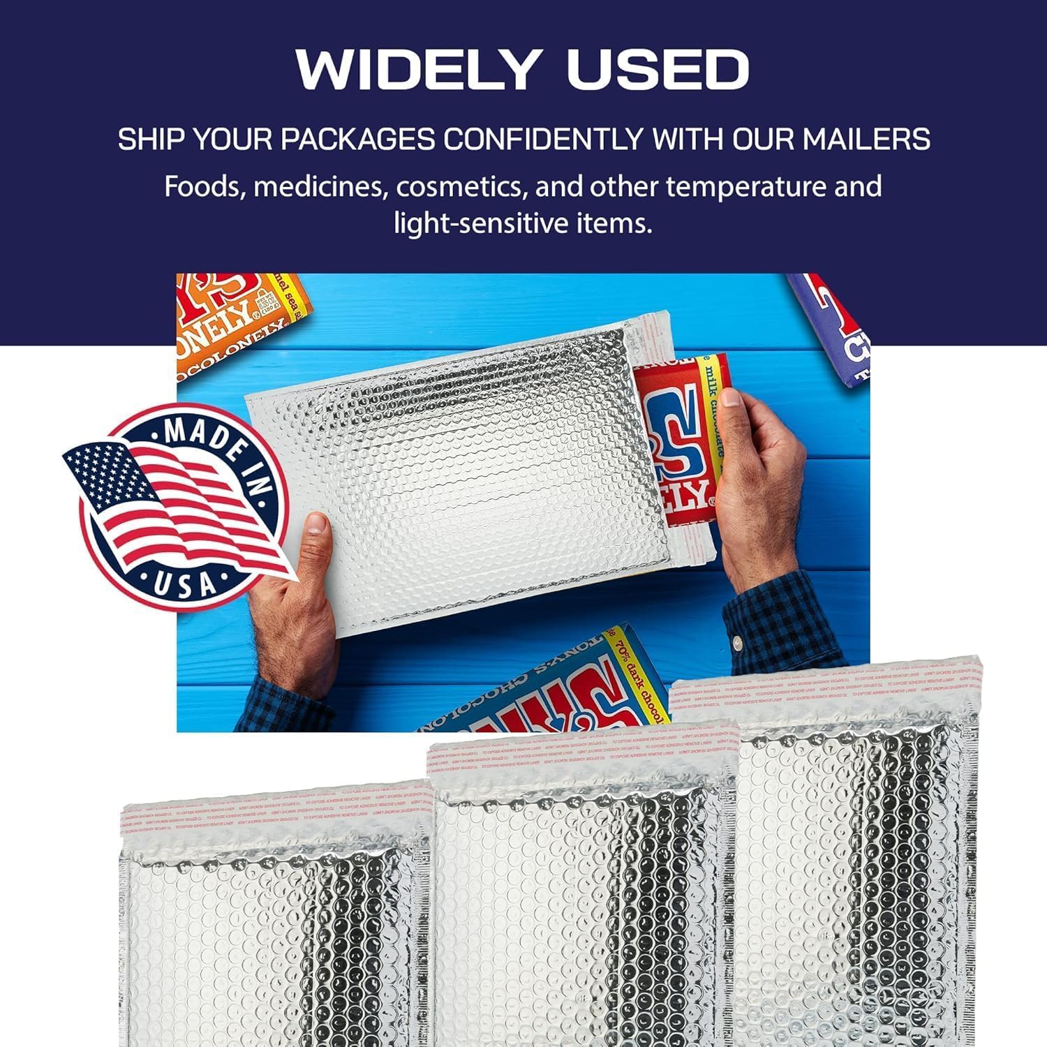 200-Pack Insulated Silver Thermal Bubble Mailers 6 x 7 - Waterproof Metallic Foil Self-Sealing Padded Envelopes for Cold Shipping, Perishables, Food, Cosmetics, Pharmaceuticals