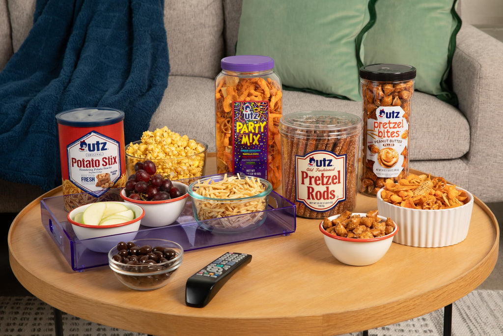 Utz Party Mix - Tasty Snack Mix Includes Corn Tortillas, Nacho Tortillas, Pretzels, BBQ Corn Chips and Cheese Curls, Cholesterol Free and Trans-Fat Free, 1.62 Pound (Pack of 1)