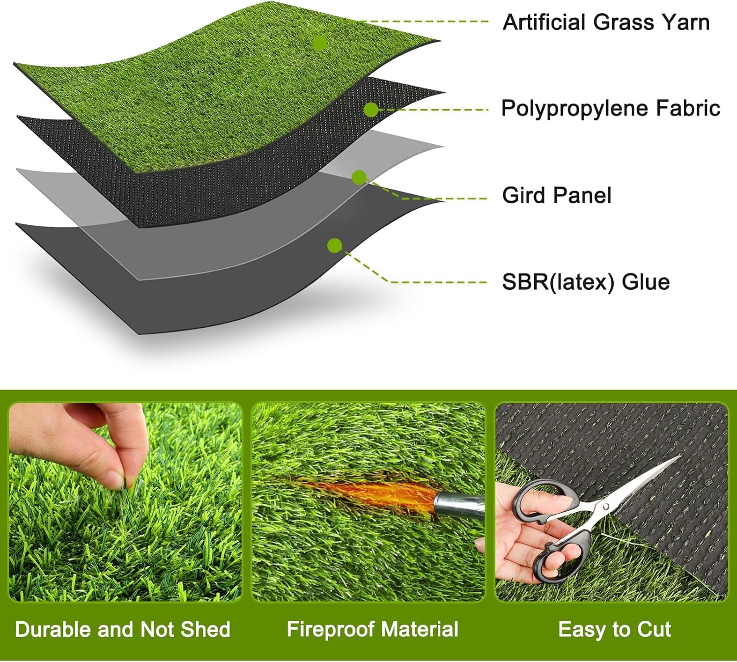 2 Pack Grass Pee Pads for Dogs Potty, Reusable Artificial Grass Mat for Puppy & Cats (25.9"x30.6")