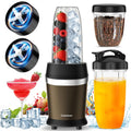 Colarlemo 12-Piece Smoothie Blender Maker 25,000 RPM Personal Blender for Ice Crushing Smoothies & Frozen Drinks Nuts with 23oz, 32oz, 37oz Portable Cups Two 6-Leaf Stainless Steel Blades, Silver