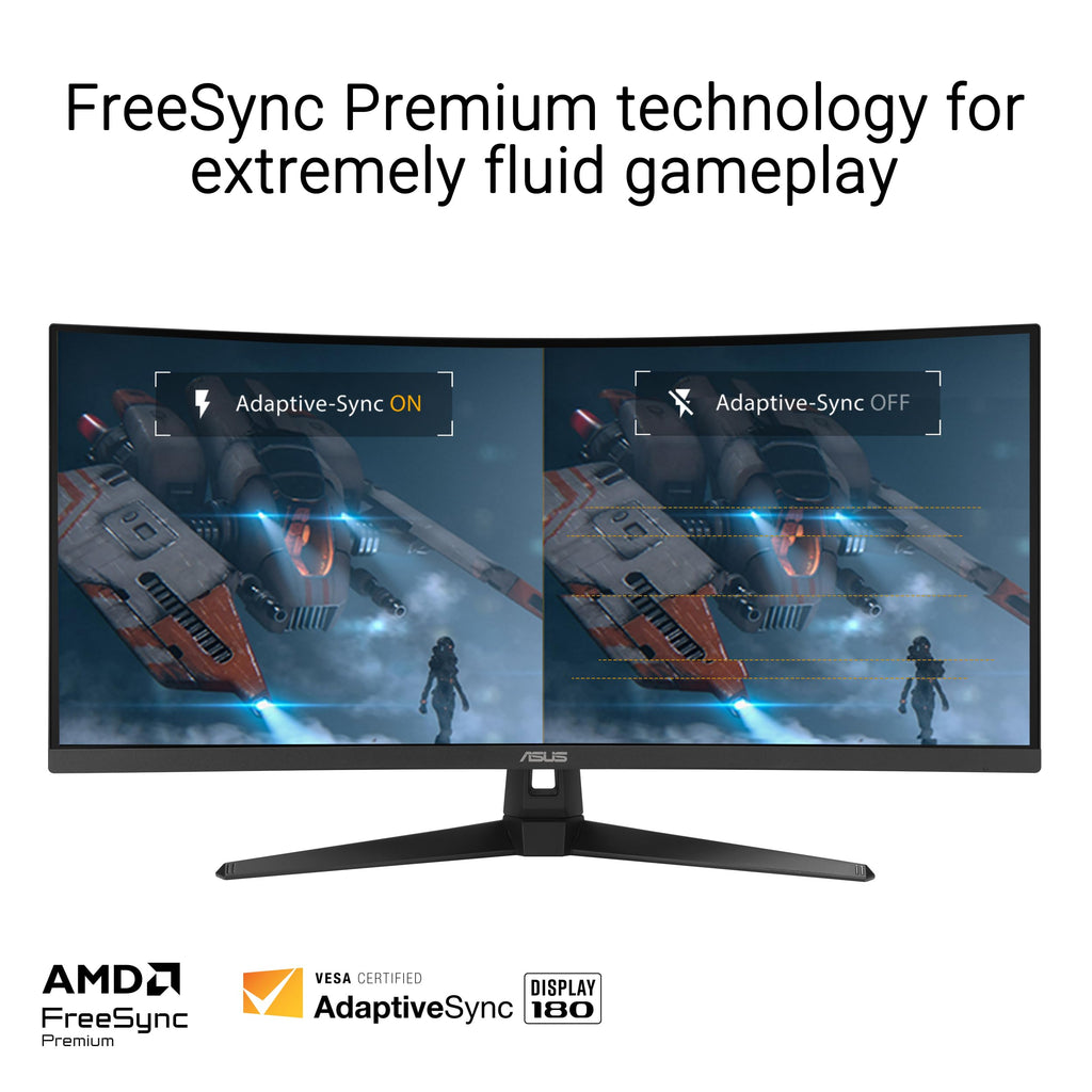 ASUS TUF Gaming 24” (23.8” viewable) 1080P Monitor (VG249QE5A) - FHD, 144Hz Overclock to 146Hz, IPS, Extreme Low Motion Blur Sync, 1ms, Speakers, Variable Overdrive, DisplayWidget Center, 3yr Warranty