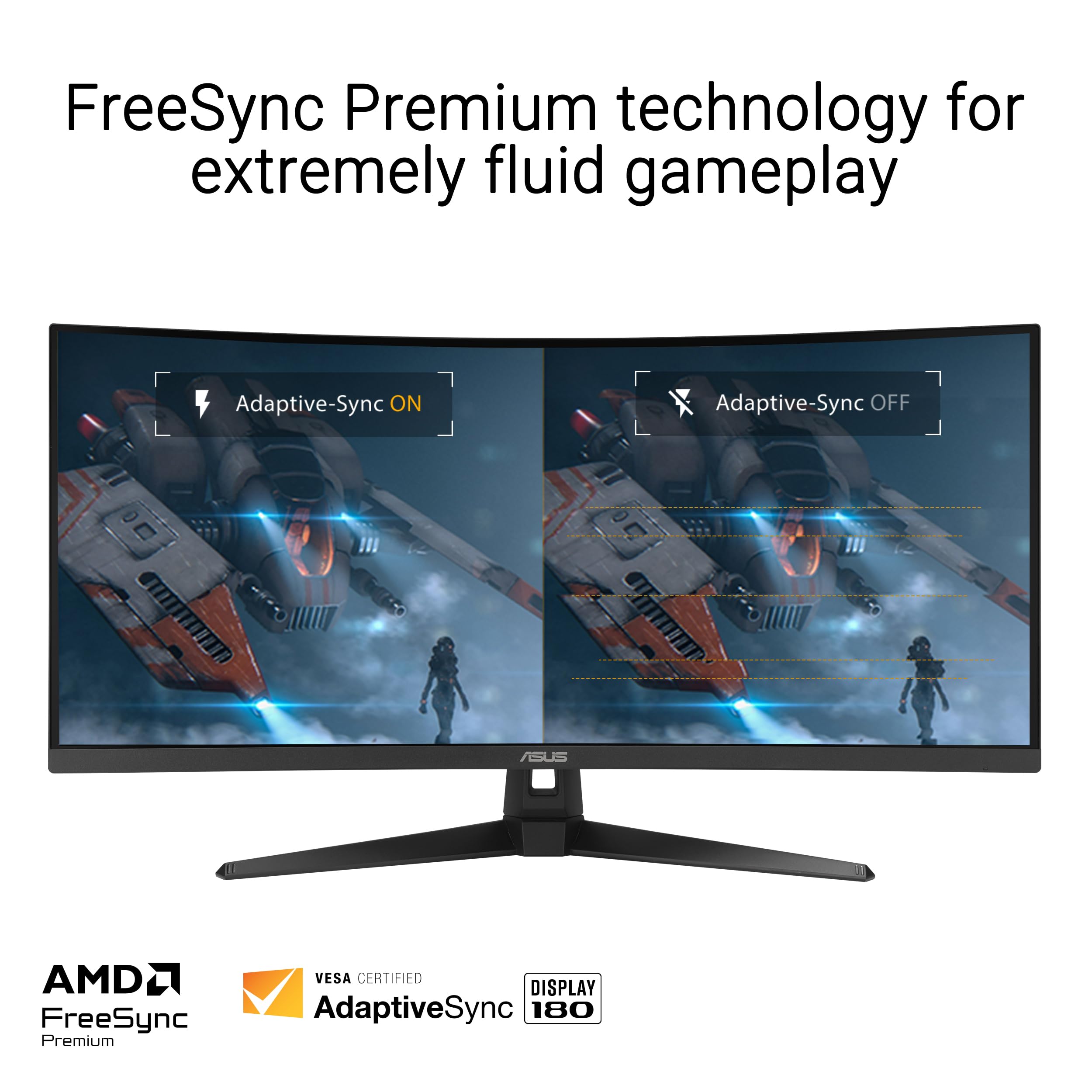 ASUS TUF Gaming 24” (23.8” viewable) 1080P Monitor (VG249QE5A) - FHD, 144Hz Overclock to 146Hz, IPS, Extreme Low Motion Blur Sync, 1ms, Speakers, Variable Overdrive, DisplayWidget Center, 3yr Warranty