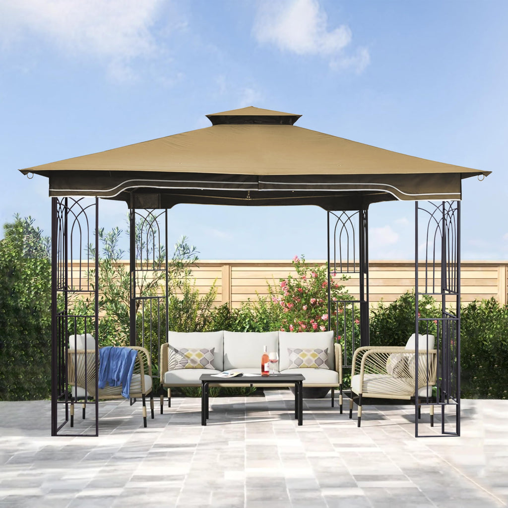 SCOCANOPY Replacement Gazebo Canopy Compatible with 10 x 12 Regency II Patio Gazebo Model L-GZ798PST,A101004104,A101004105,(Forest Green)