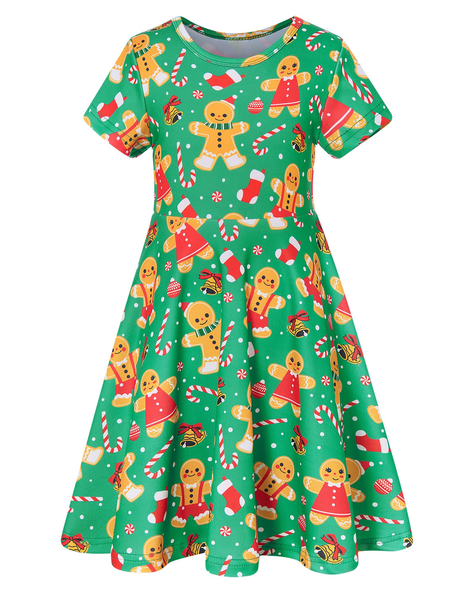 ALISISTER Little Girls Dress Short Sleeve Toddler Summer Sundress 2-9T