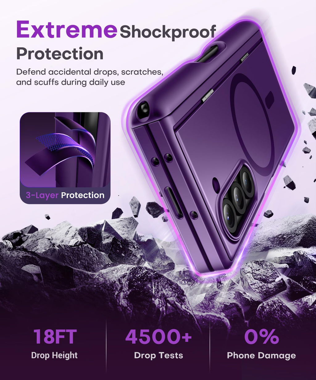BERFY for Z Fold 6 Case with Screen Protector, [Compatible with MagSafe] Built-in Kickstand & S Pen Slot & Hinge Protection, Full Body Shockproof Phone Case for Samsung Galaxy Z Fold 6, Blue
