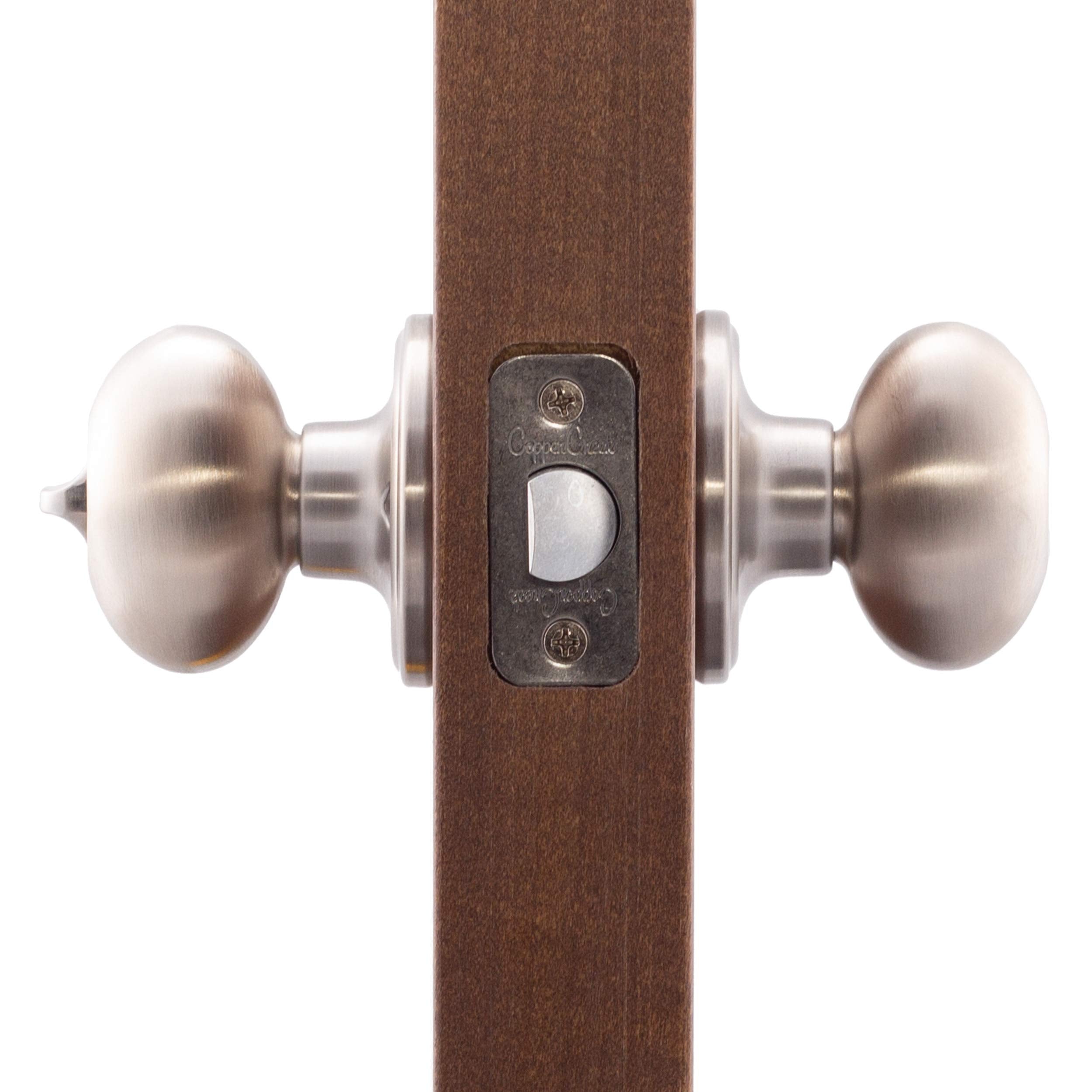 Copper Creek EK2090BC Egg Door Knob, Dummy Function, 1 Pack, in Black