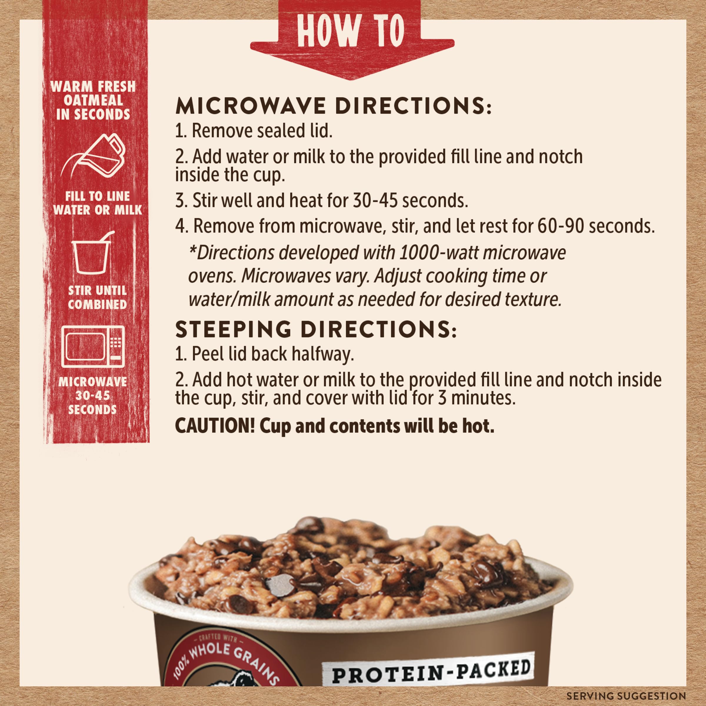 Kodiak Cakes Instant Protein Apple Cinnamon Oatmeal in a Cup, 2.12oz (Pack of 12)