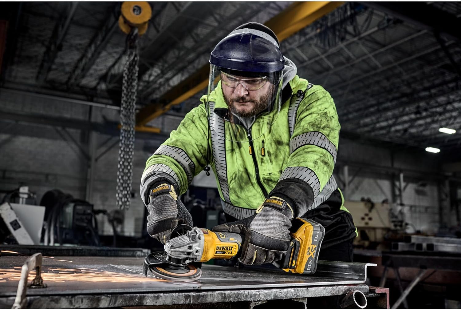 DEWALT 20V MAX XR Brushless Cordless Angle Grinder, 4-1/2 in. - 5 in., Variable Speed, Anti-Rotation, Paddle Switch (Tool Only) (DCG410VSB)