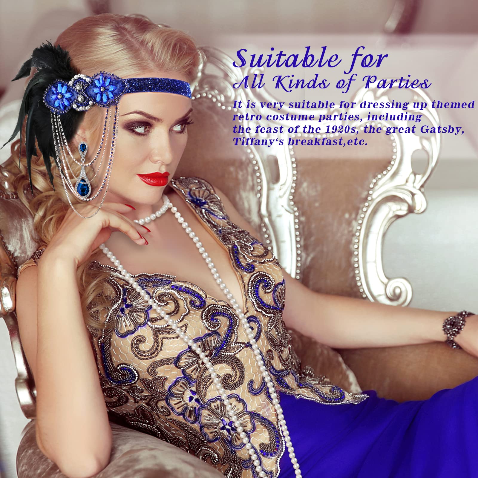 Cridoz Flapper Accessories for Women - 1920s Gatsby & Roaring 20s Style