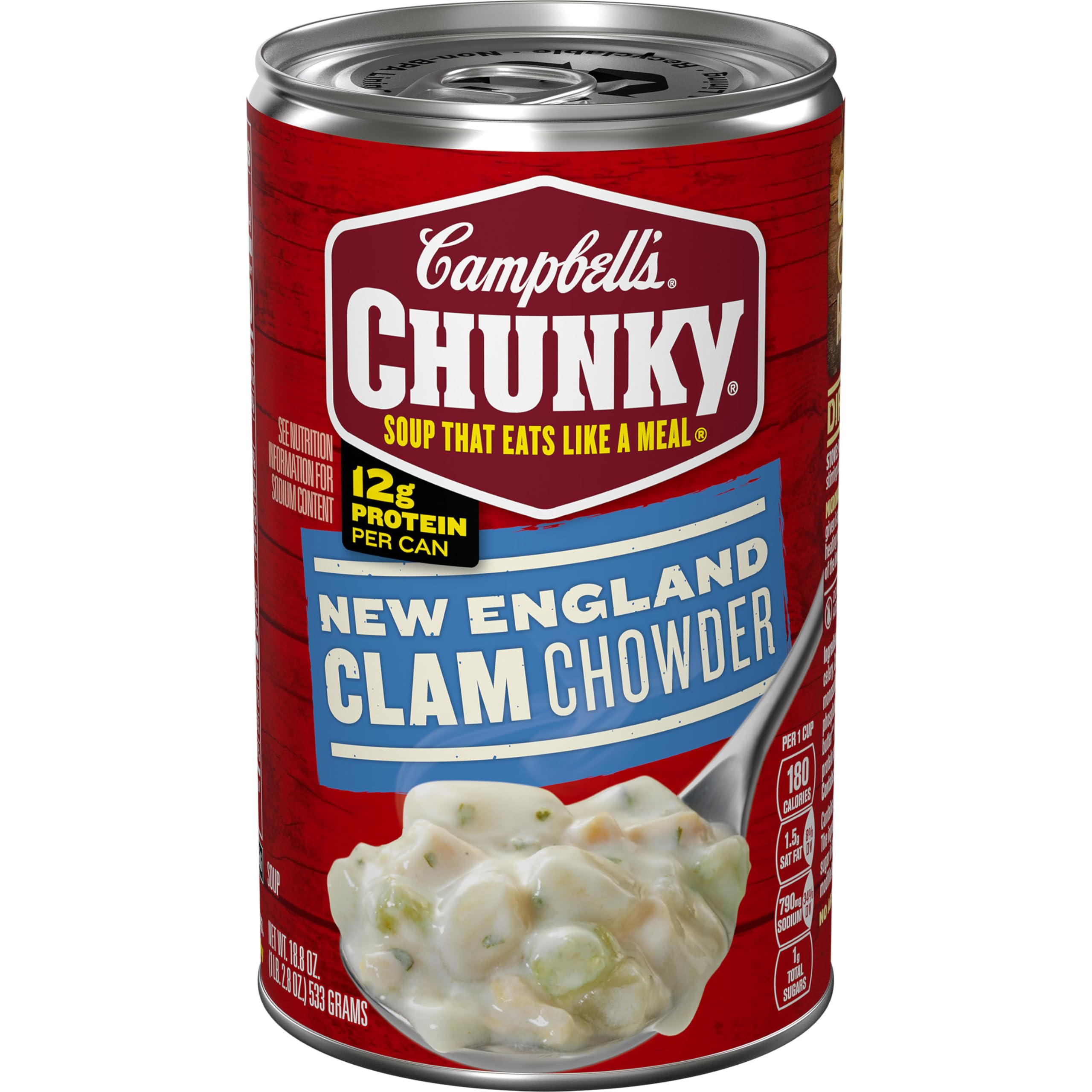 Campbell's Chunky Soup, Healthy Request New England Clam Chowder, 18.8 Ounce Can (Case Of 12)