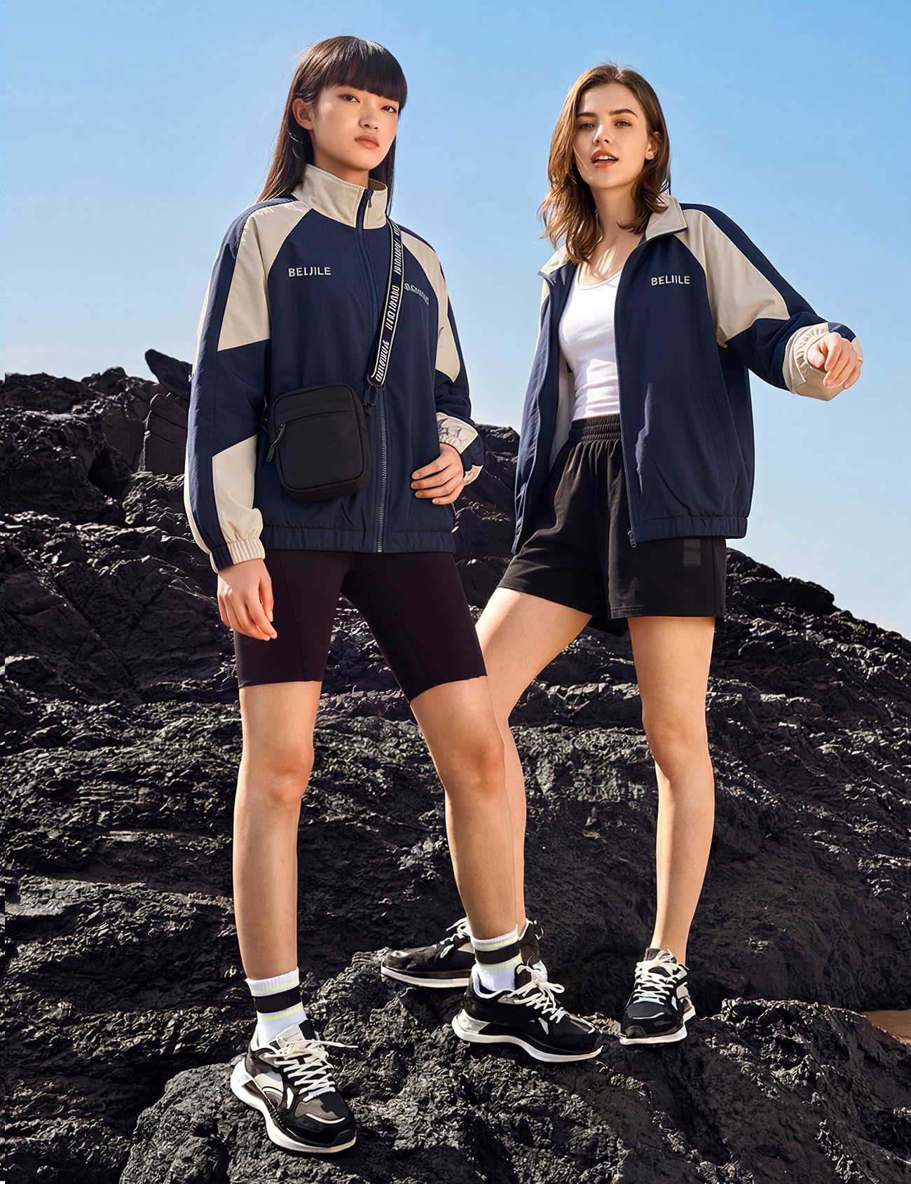 Wyeysyt Women Windbreaker Jacket Y2k Varsity Jackets Oversized Vintage 90s Jacket