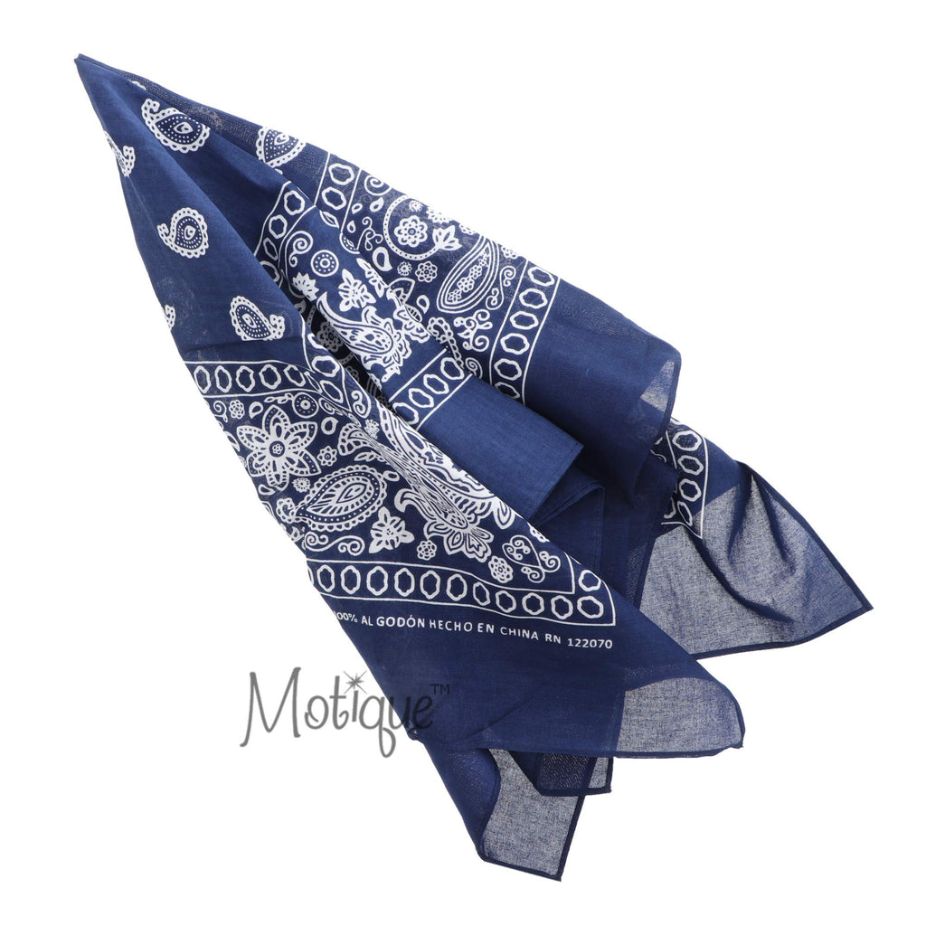 Motique Accessories Extra Large Paisley Bandana 27x27 Inch