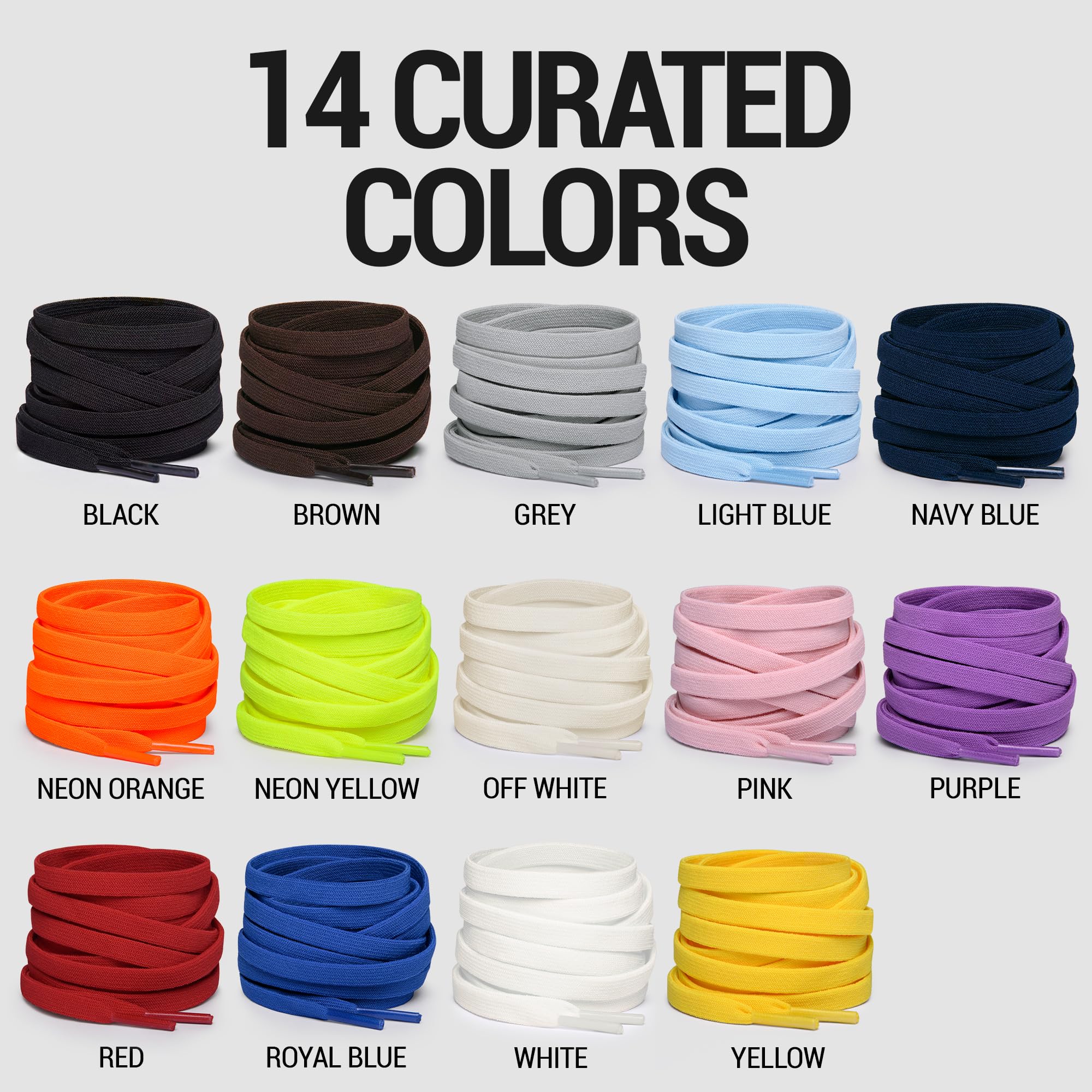 Miscly Flat Elastic Shoelaces