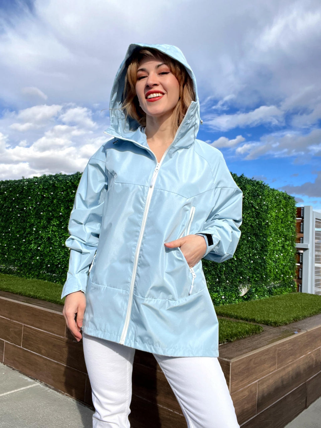 Avoogue Rain Jacket for Women Waterproof Lightweight Rain Coat Hiking Windbreaker Jacket with Hood