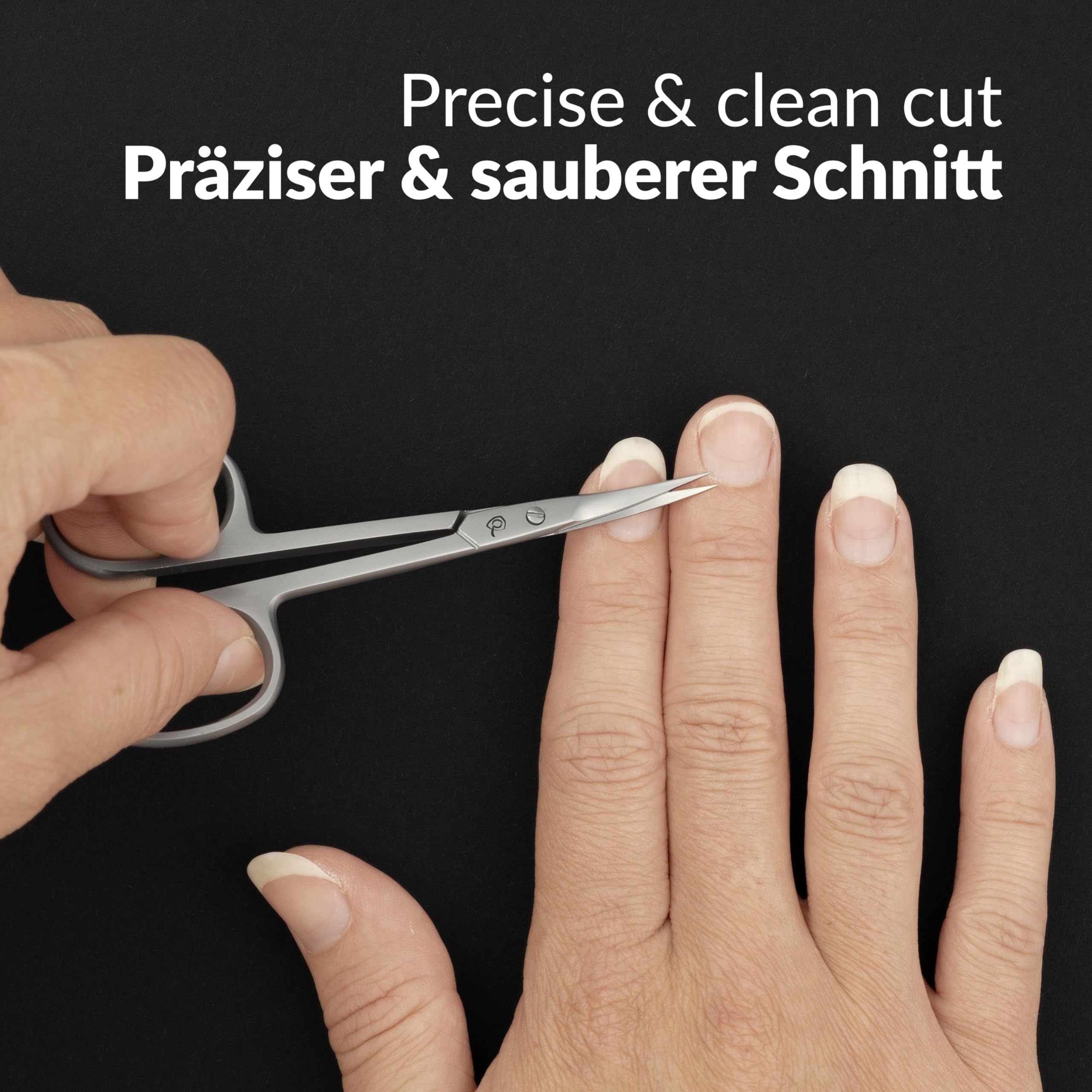 marQus - Straight nail scissors made in Germany Solingen for precise cutting of nails suitable as fingernail and toenail cutter with Premium Storage Case