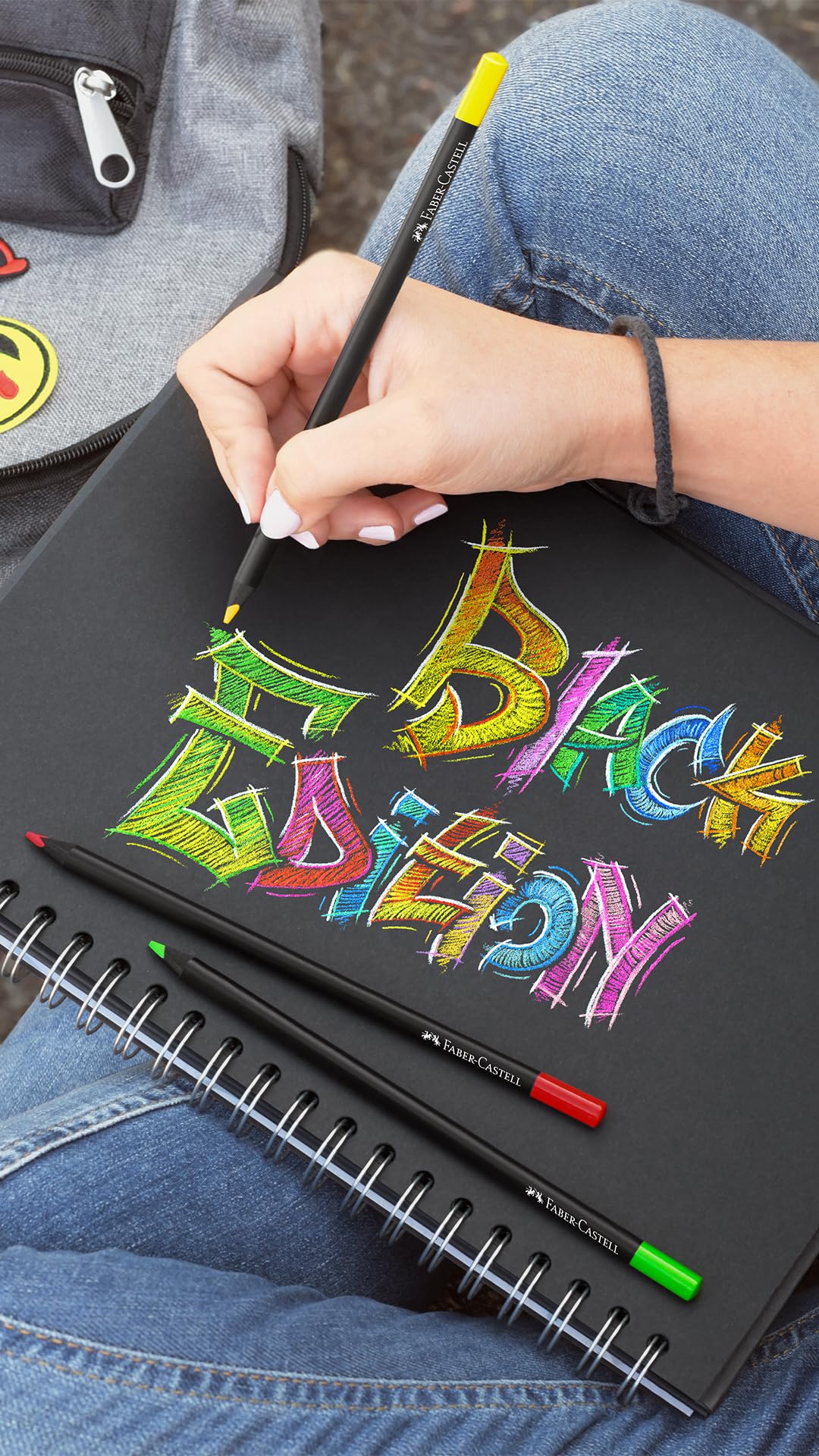 Faber-Castell Black Edition Colored Pencils| Great Back to School Art Supplies | Classic (12 Count)