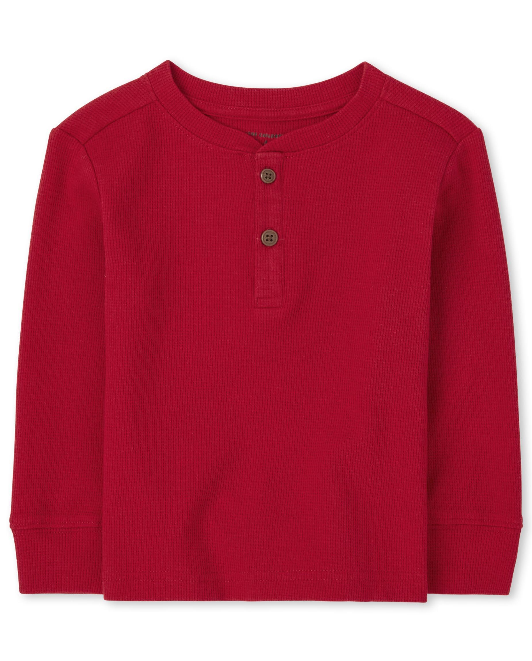 The Children's Place Boys and Toddler Long Sleeve Thermal Henley Shirt