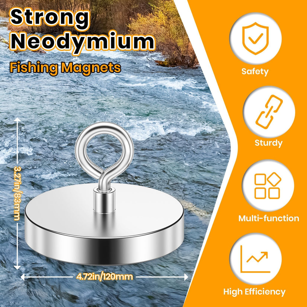 VNDUEEY Magnets with Holes, Strong Rare Earth Magnets, 8 Pack 40LBS Neodymium Cup Magnet with Stainless Screws for Wall Mounting, Round Base Disc Magnet for Kitchen, Office, Workplace, DIY Craft