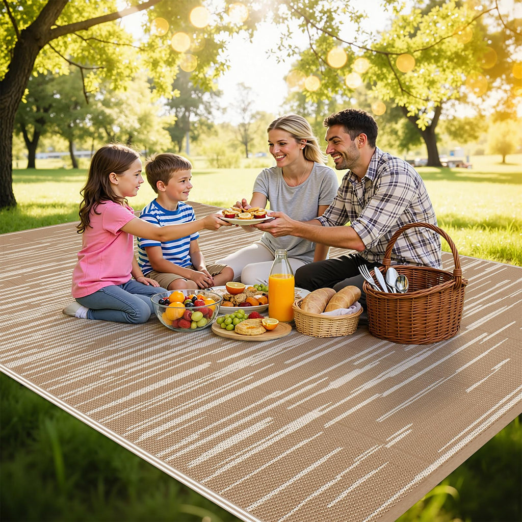 HEBE Checkered Outdoor Rug Waterproof 5x8, Reversible Plastic Straw Rug RV Camping Rug, Indoor Outdoor Patio Mat Clearance, Outside Carpet for Porch,Deck,Camper,Balcony,Backyard,Picnic