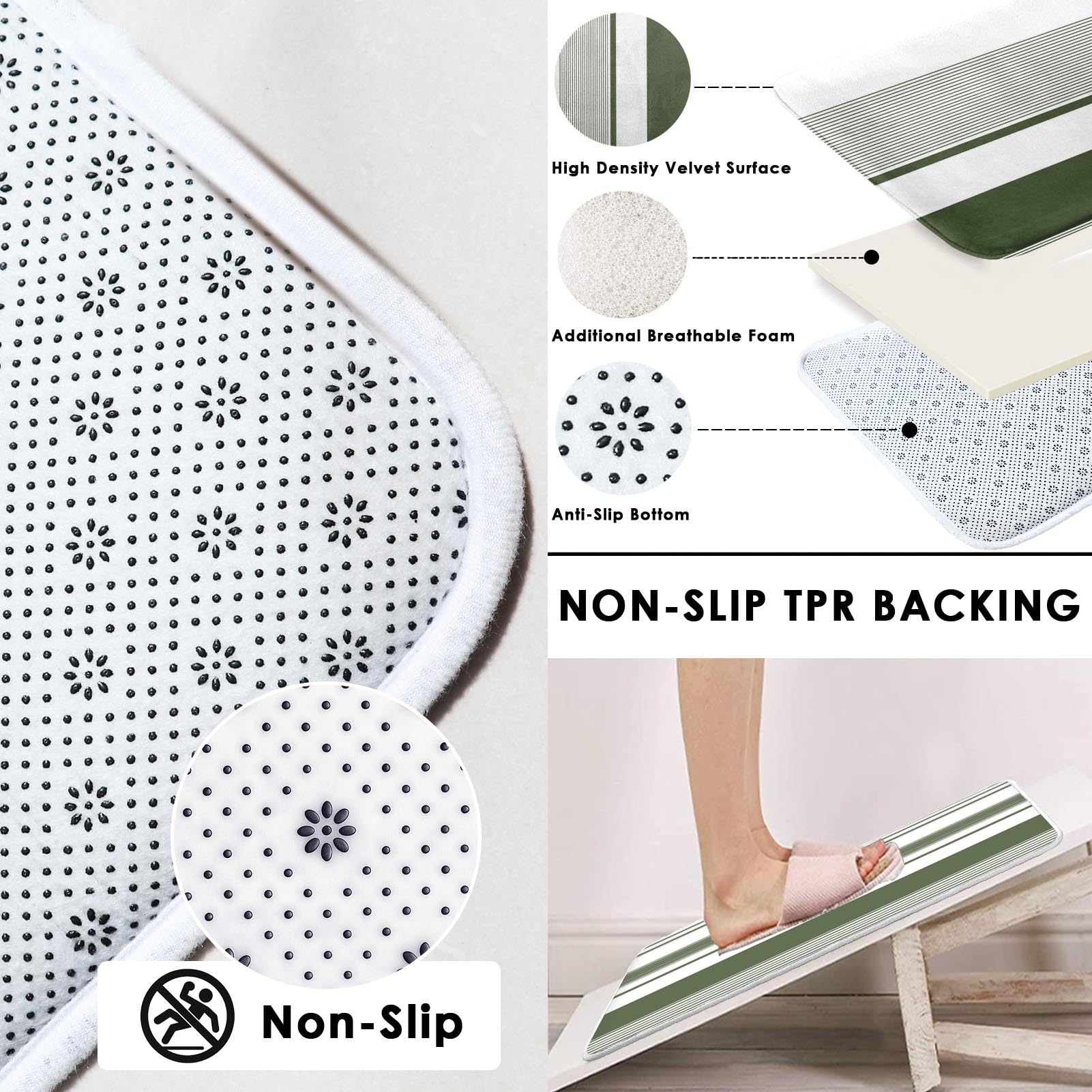Beige Geometric Shower Curtain Set with Toilet Lid Cover and Non-Slip Rugs for Bathroom, Black Grey White Checkered 4 Pcs Shower Curtain, Modern Abstract Bathroom Set with 12 Hooks