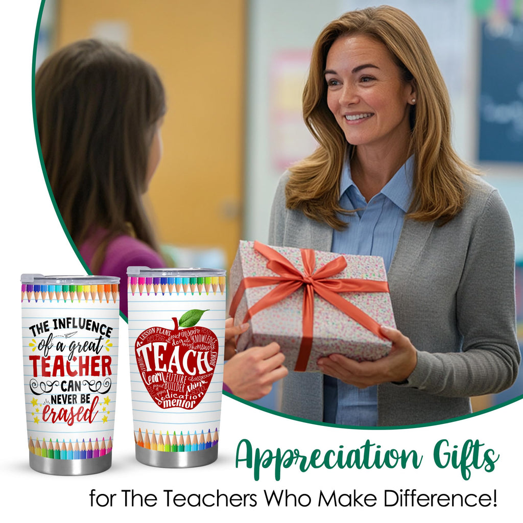 TEEZWONDER Thank You Gifts for Women - Chaos Coordinator 20 oz Stainless Steel Insulated Tumbler with Lid - Employee Appreciation Birthday Gifts for Women Coworkers Boss Teacher Nurse Friend
