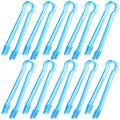 10 Pcs Plastic Buffet Serving Tongs, Clear Kitchen Tongs Mini Serving Utensil Tongs for Food Ice Salad Buffet Barbecue Cookies, 6.3 Inches