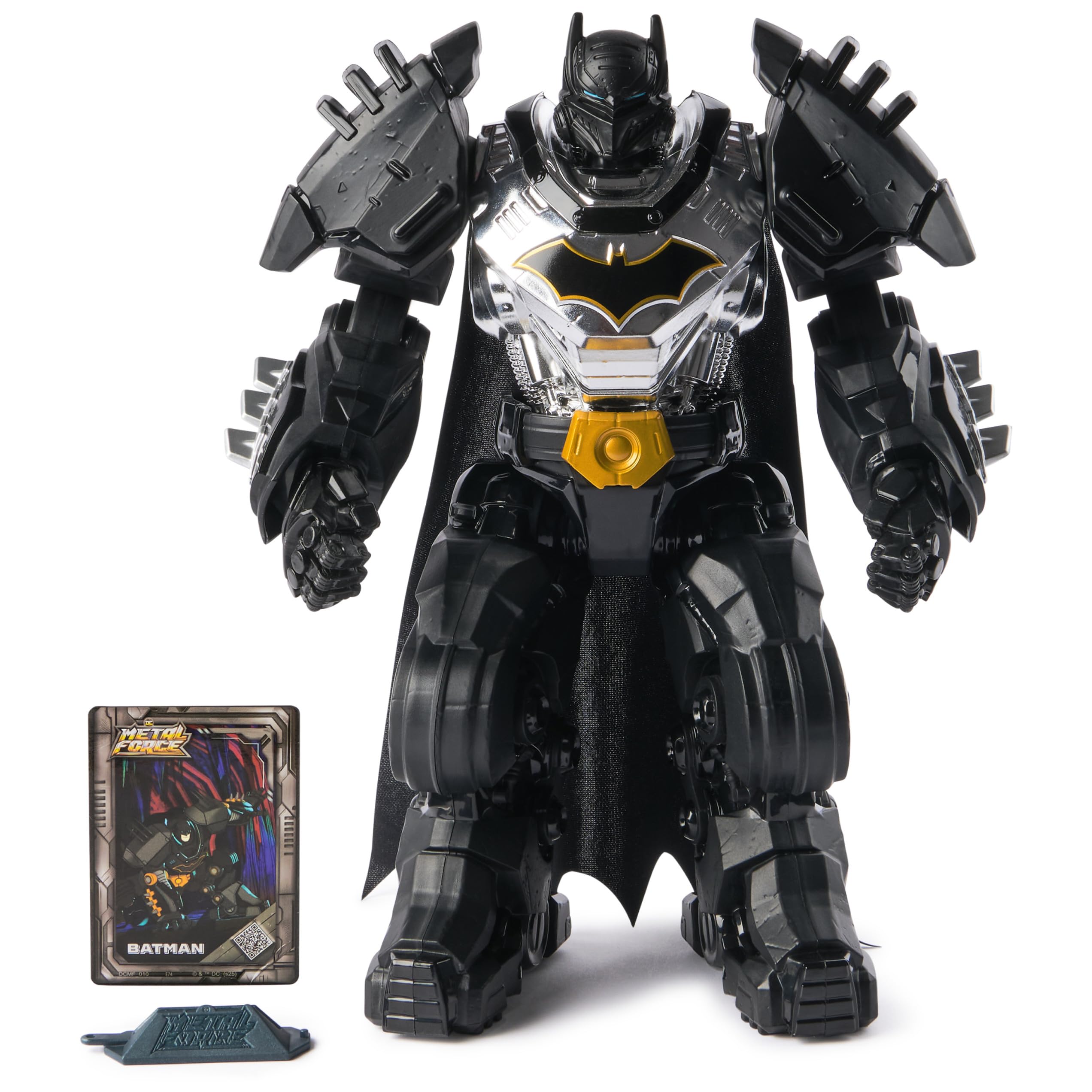 DC Comics, Metal Force Batman Action Figure, 12-Inch Extra Large Super Hero Collectible Kids Toys for Boys and Girls Ages 4 and Up